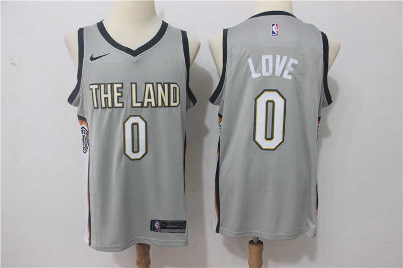 Men Cleveland Cavaliers 0 Love Grey Game Nike NBA Jerseys